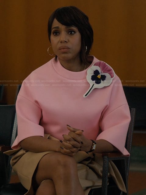 Eleanor's pink floral applique top on Imperfect Women