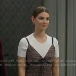 Electra’s plaid bubble hem mini dress on The Bold and the Beautiful