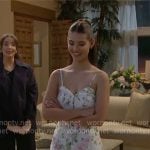 Electra’s white floral corset dress on The Bold and the Beautiful