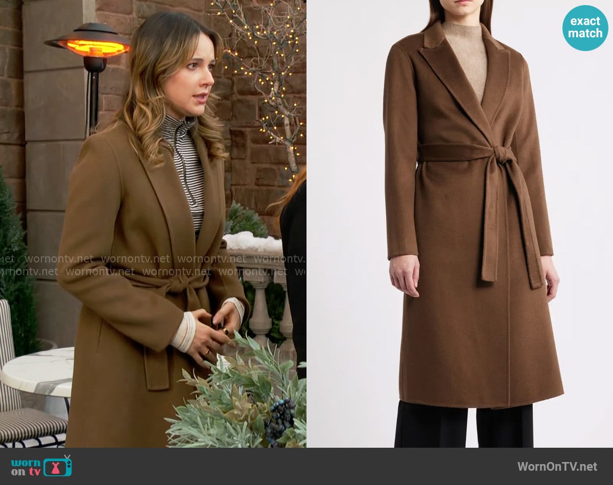 Elie Tahari Nora Coat worn by Tessa Porter (Cait Fairbanks) on The Young and the Restless