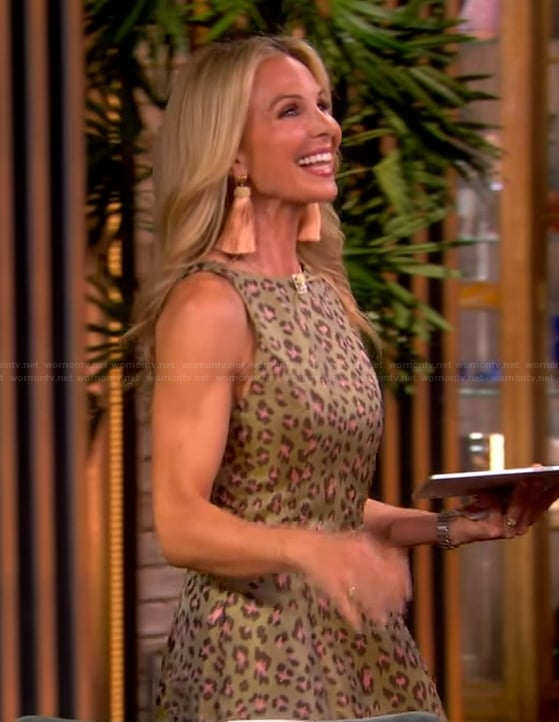 Elizabeth Hasselbeck’s leopard print mini dress on The View