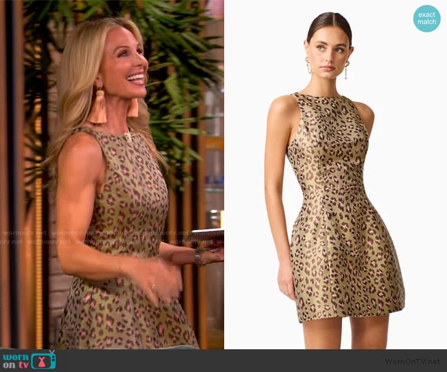 Elliatt Elara Tulip Mini Dress in Leopard Print worn by Elizabeth Hasselbeck on The View
