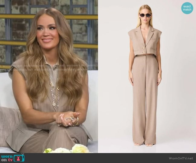 Elliatt Orlena Vest worn by Carrie Underwood on Good Morning America