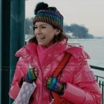 Elsbeth’s metallic stripe beanie on Elsbeth