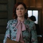 Elsbeth’s blue floral print blazer on Elsbeth