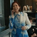 Elsbeth’s blue floral blazer and pants on Elsbeth