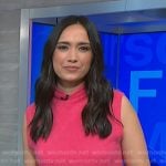 Emilie’s pink sleeveless turtleneck sweate on NBC News Daily