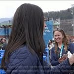 Emilie’s navy quilted jacket on Today