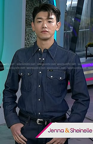 Eric Nam’s western denim shirt on Today