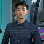 Eric Nam’s western denim shirt on Today