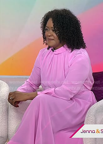 Ericka Souter’s pink chiffon dress on Today