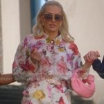 Erika’s floral blouse and shorts on The Real Housewives of Beverly Hills