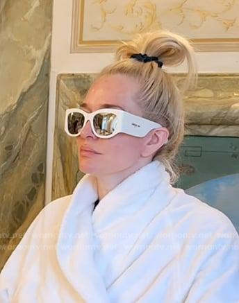 Erika's white sunglasses on The Real Housewives of Beverly Hills