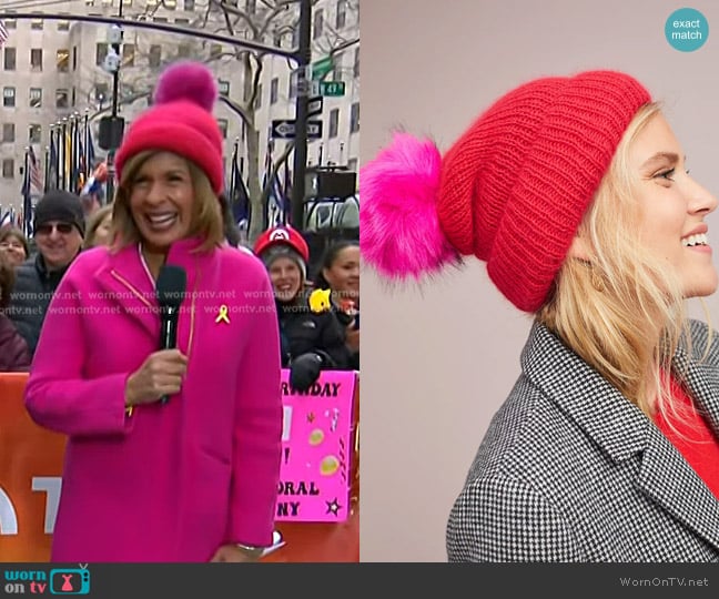 Eugenia Kim Maddox Pommed Beanie worn by Hoda Kotb on Today