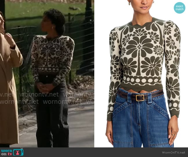 Adriana Diaz’s floral print top on CBS Mornings