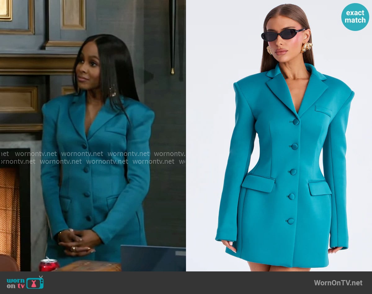 Fashion Nova Arbitration Babe Blazer Mini Dress worn by Hayley Lawson (Marquita Goings) on Beyond the Gates