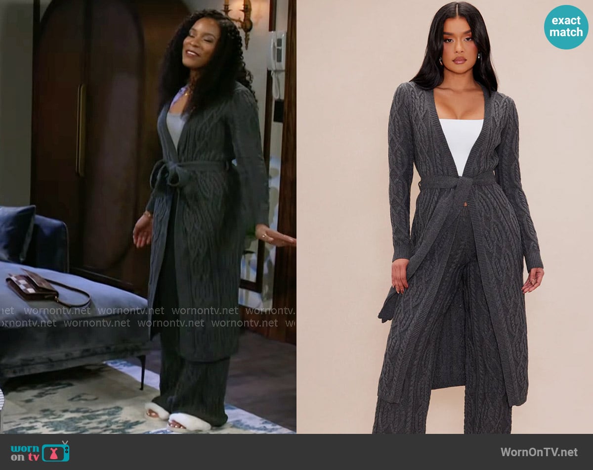 Fashion Nova Selena Cardigan Sweater Set worn by Naomi Hamilton Hawthorne (Arielle Prepetit) on Beyond the Gates