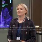 Felicia’s plaid jacket on General Hospital