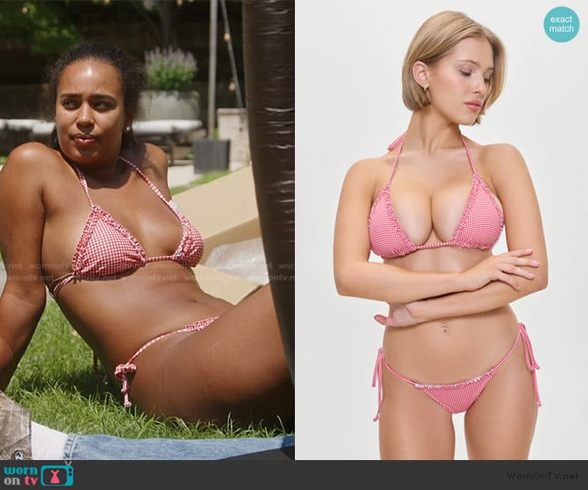 Frankies Bikinis Nick Skimpy Triangle Bikini Top worn by Mia Calabrese on Summer House