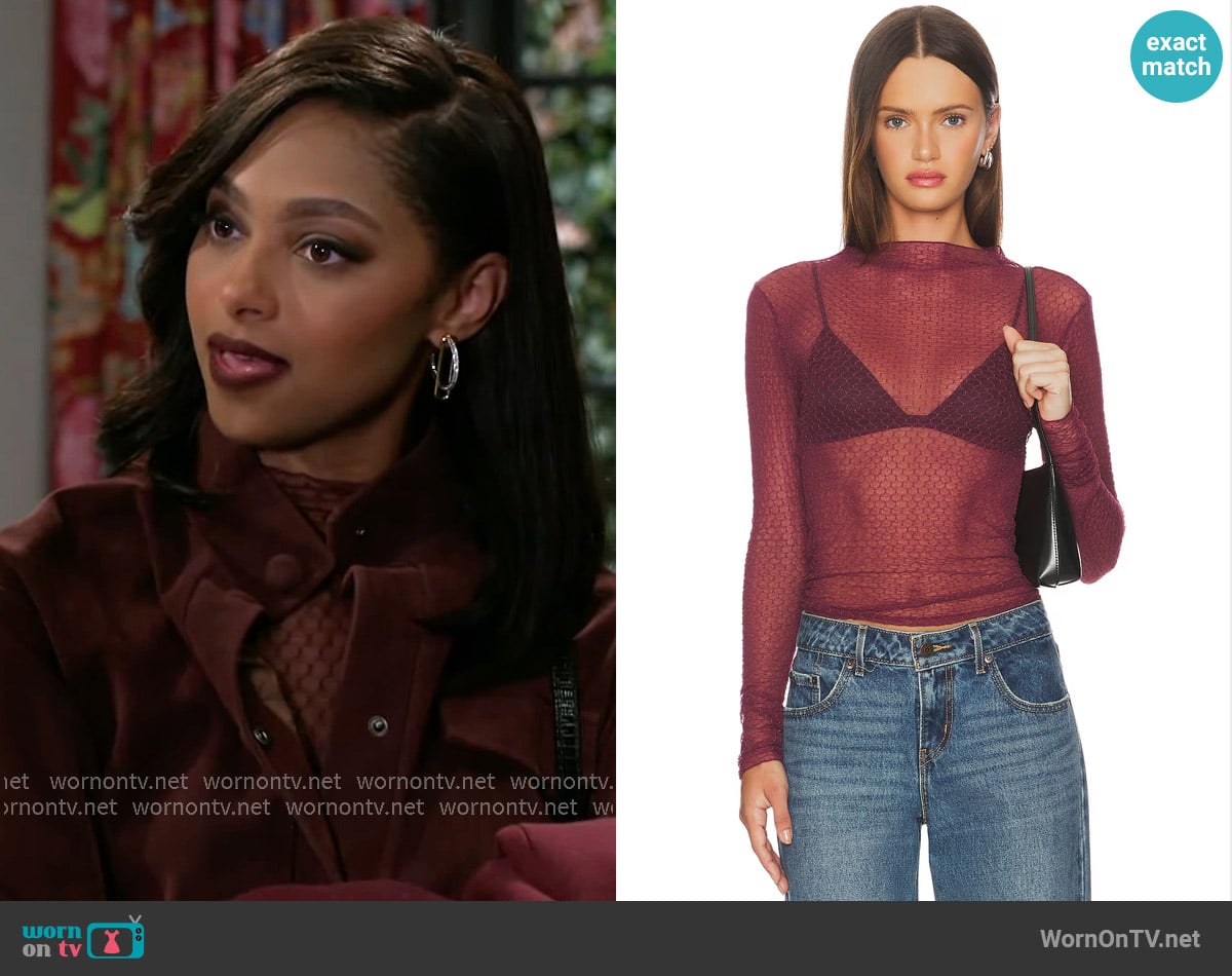 Kat’s mesh top on Beyond the Gates