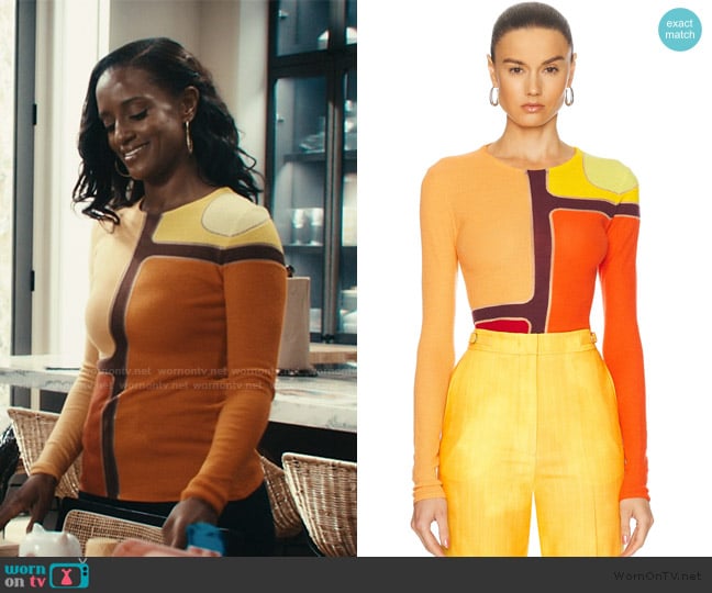 Gabriela Hearst Atreus Sweater worn by Olympia (Skye P. Marshall) on Matlock