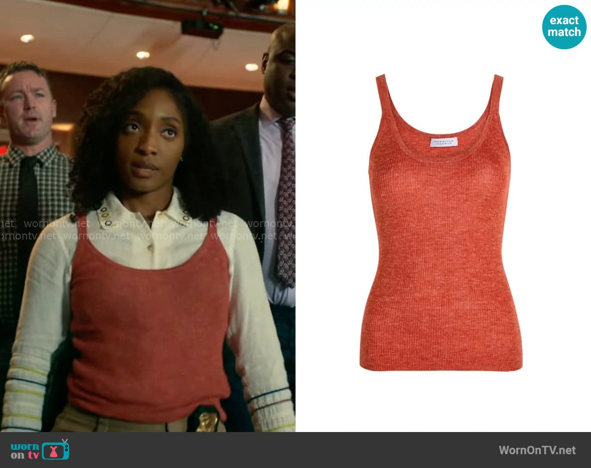 Gabriela Hearst Cinxia Tank worn by Faith Mitchell (Iantha Richardson) on Will Trent