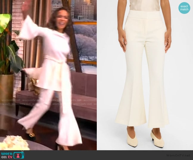 Gabriela Hearst Marsh Crepe Flare Pants worn by Sunny Hostin on The View