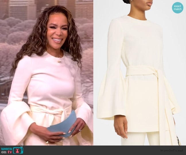 Gabriela Hearst Shandon Belted Wool Tunic worn by Sunny Hostin on The View