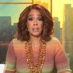 Gayle King’s ombre sweater dress on CBS Mornings