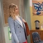 Gemma's blue double-breasted blazer on The Neighborhood