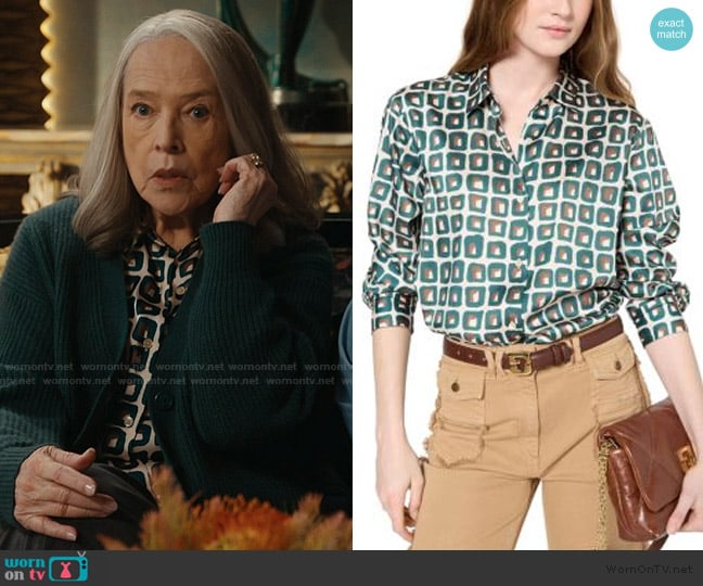 Gerard Darel Umaya Shirt worn by Madeline Matlock (Kathy Bates) on Matlock