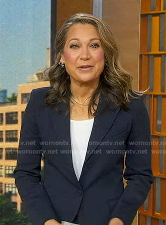 Ginger’s navy blazer on Good Morning America