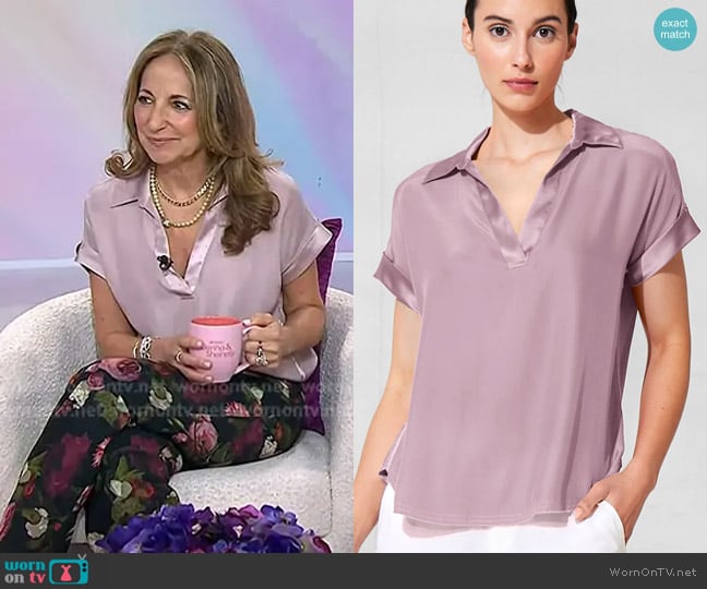 Go by Gosilk Iconic Go Polo Top worn by Joanne Lamarca Mathisen on Today