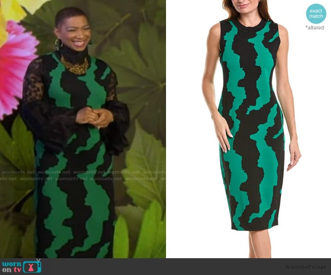Gracia Sheath sweater dress worn by Deja Vu on Live with Kelly and Mark
