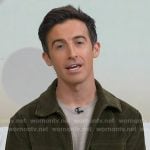 Will Ganss’s green corduroy zip jacket on Good Morning America