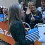 Amy Jo Burns’s navy and green floral dress on Today