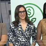 Savannah’s white leopard print wrap dress on Today