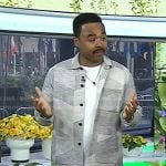 Hilton Carter’s grey colorblock jacket and pants on Today