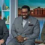 LaRoyce Hawkins’s grey high cut sneakers on Today