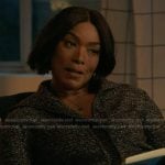 Athena’s grey space dye knit cardigan on 9-1-1