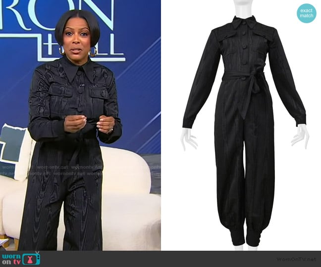 Gucci 2009 Black Jumpsuit worn by Tamron Hall on Tamron Hall Show