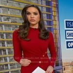 Hanna’s red button detail dress on Good Morning America