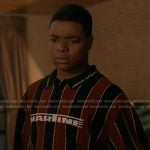 Harry’s black and red striped polo shirt on 9-1-1