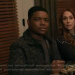 Harry’s navy camo print jacket on 9-1-1