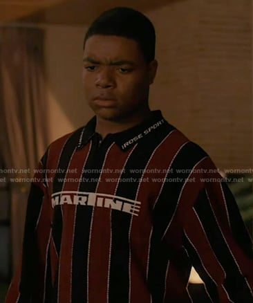 Harry's black and red striped polo shirt on 9-1-1