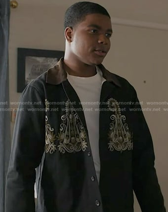 Harry’s black embroidered jacket on 9-1-1