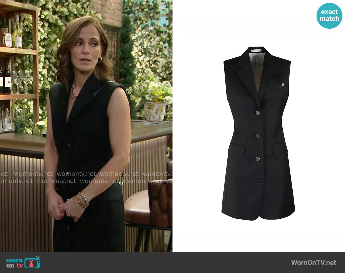 Taylor’s black sleeveless blazer dress on The Bold and the Beautiful