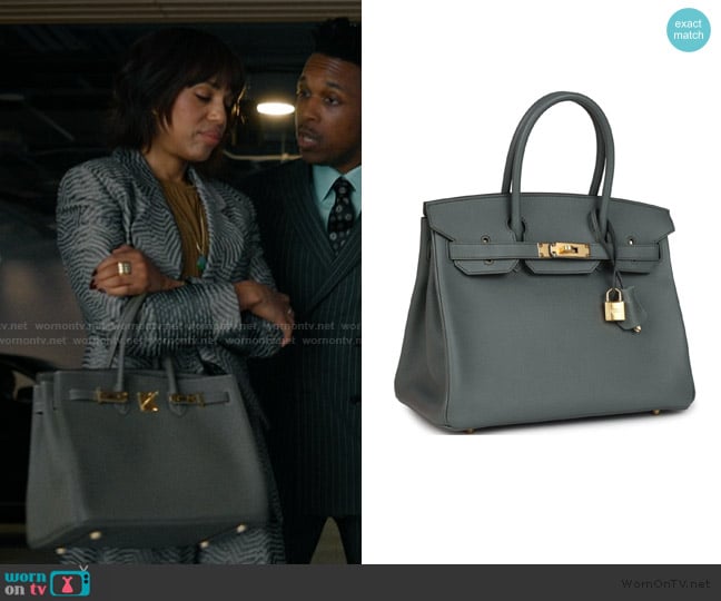 Hermes Birkin 30 Vert Amande Epsom Gold Hardware worn by Eleanor (Kerry Washington) on Imperfect Women