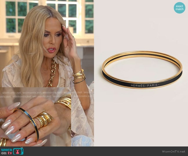Hermes Uni bangle in Yellow Gold worn by Rachel Zoe on The Real Housewives of Beverly Hills