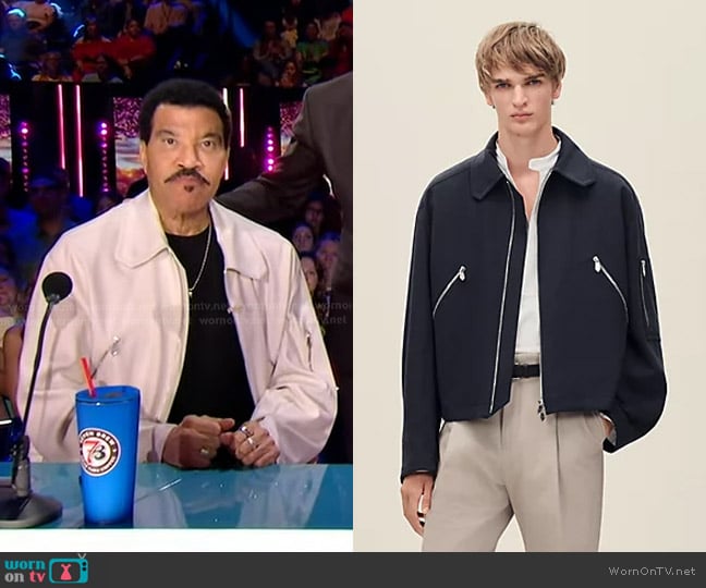 Hermes Zipped Straight Cut Jacket worn by Lionel Richie on American Idol